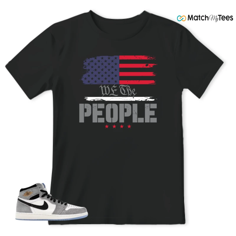 NIKE AIR JORDAN 1 HIGH COOL GREY SNEAKER Matching Tees t-shirt