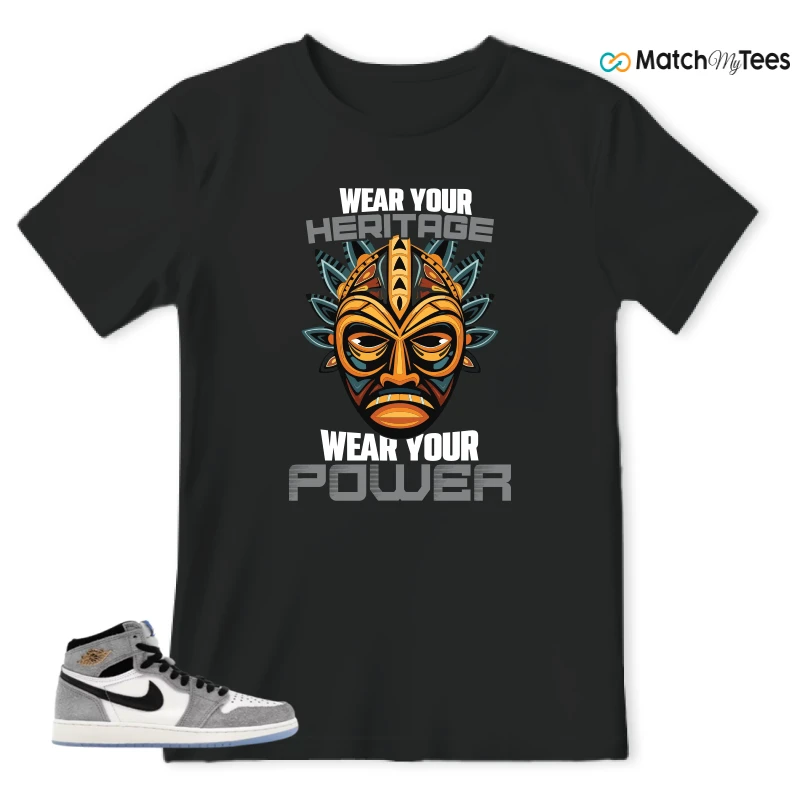 NIKE AIR JORDAN 1 HIGH COOL GREY SNEAKER Matching Tees t-shirt