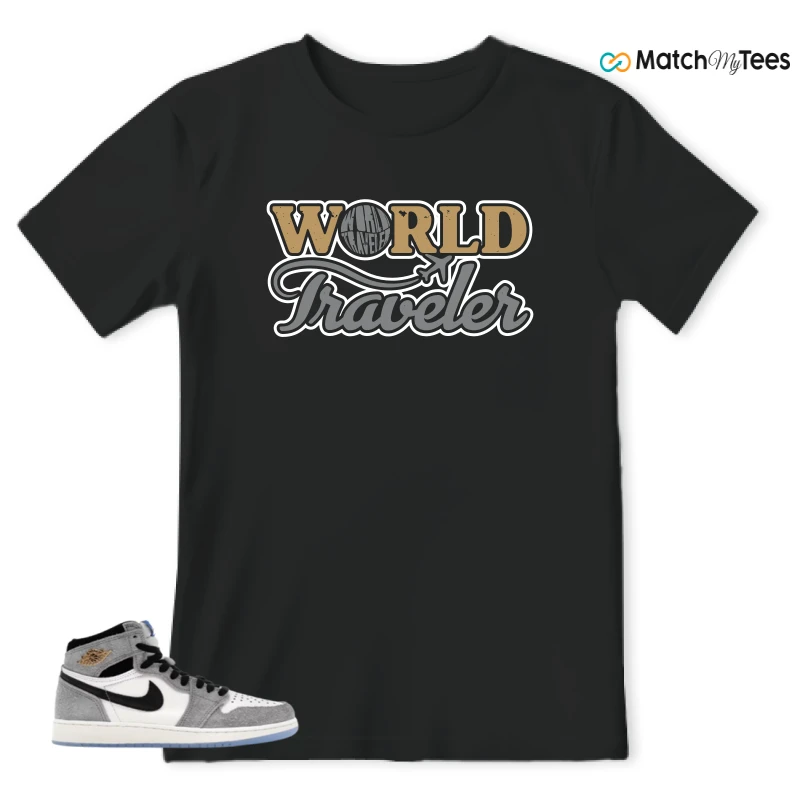 NIKE AIR JORDAN 1 HIGH COOL GREY SNEAKER Matching Tees t-shirt