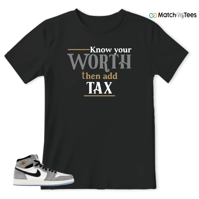 NIKE AIR JORDAN 1 HIGH COOL GREY SNEAKER Matching Tees t-shirt