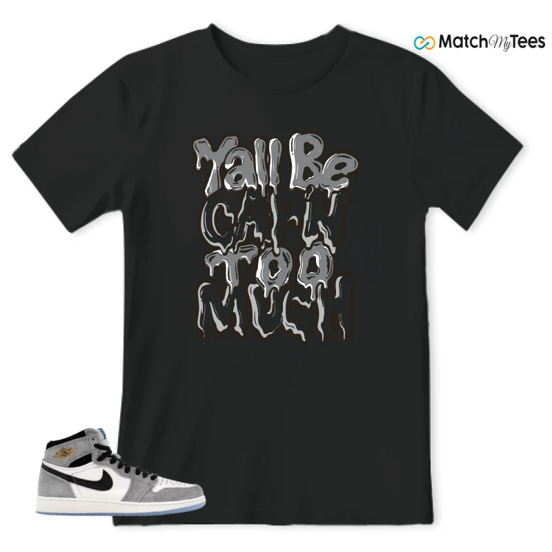 NIKE AIR JORDAN 1 HIGH COOL GREY SNEAKER Matching Tees t-shirt