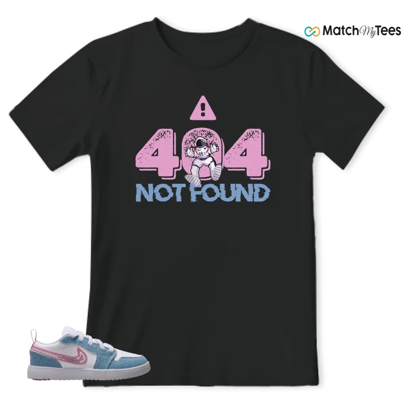 NIKE AIR JORDAN 1 LOW GS DENIM SEQUIN SNEAKER Matching Tees t-shirt