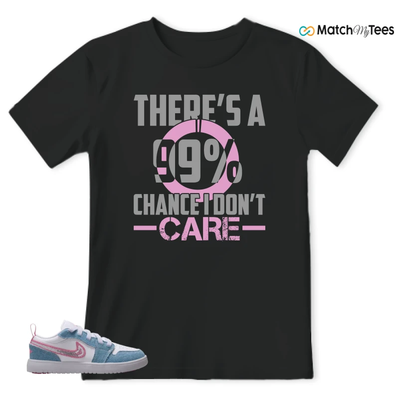 NIKE AIR JORDAN 1 LOW GS DENIM SEQUIN SNEAKER Matching Tees t-shirt