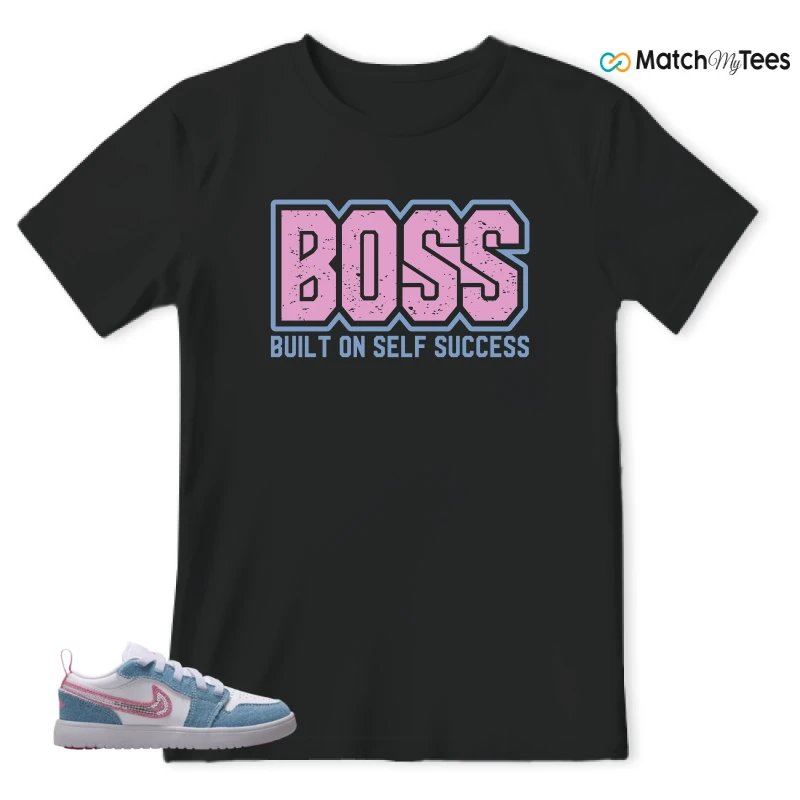 NIKE AIR JORDAN 1 LOW GS DENIM SEQUIN SNEAKER Matching Tees t-shirt
