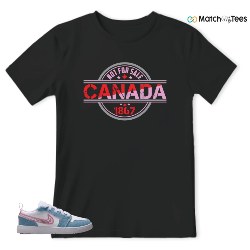NIKE AIR JORDAN 1 LOW GS DENIM SEQUIN SNEAKER Matching Tees t-shirt