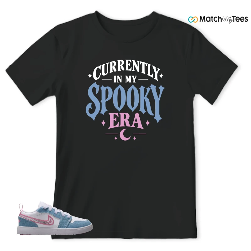 NIKE AIR JORDAN 1 LOW GS DENIM SEQUIN SNEAKER Matching Tees t-shirt