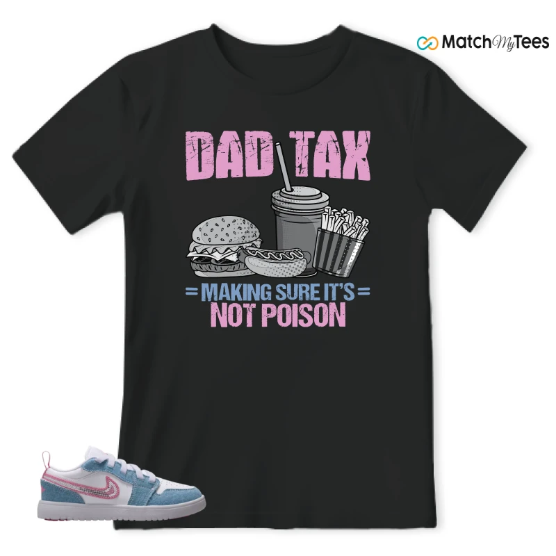 NIKE AIR JORDAN 1 LOW GS DENIM SEQUIN SNEAKER Matching Tees t-shirt