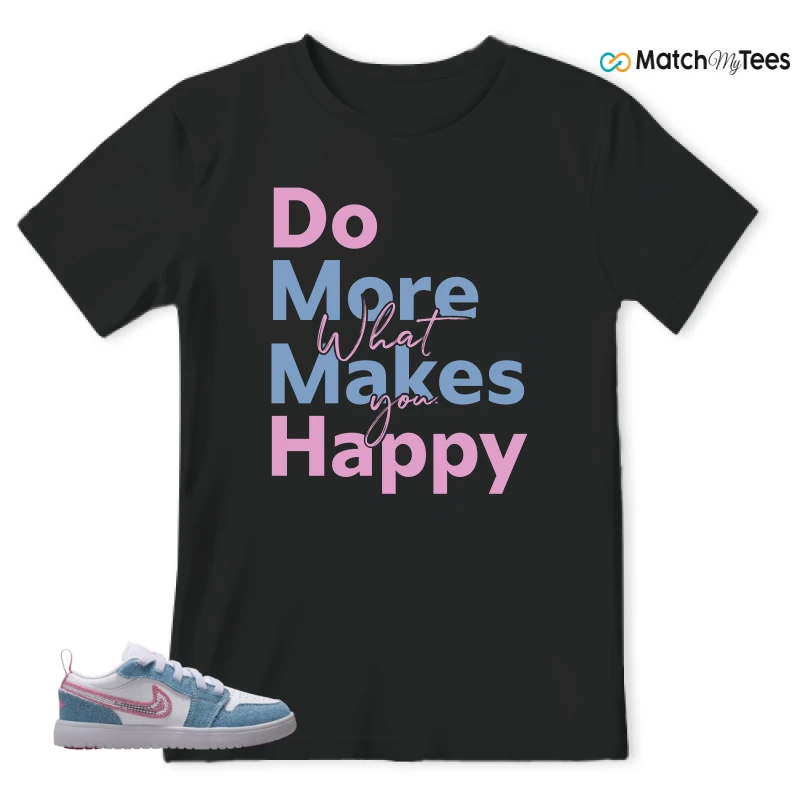 NIKE AIR JORDAN 1 LOW GS DENIM SEQUIN SNEAKER Matching Tees t-shirt