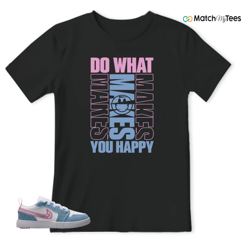 NIKE AIR JORDAN 1 LOW GS DENIM SEQUIN SNEAKER Matching Tees t-shirt