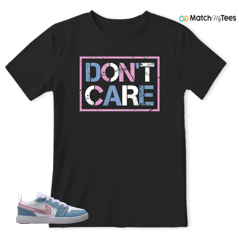 NIKE AIR JORDAN 1 LOW GS DENIM SEQUIN SNEAKER Matching Tees t-shirt