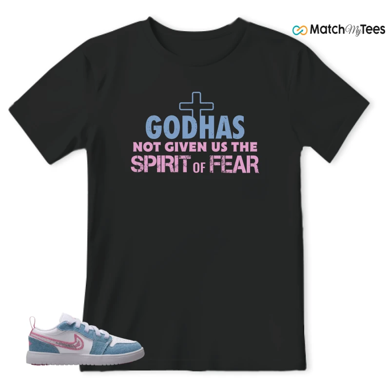 NIKE AIR JORDAN 1 LOW GS DENIM SEQUIN SNEAKER Matching Tees t-shirt