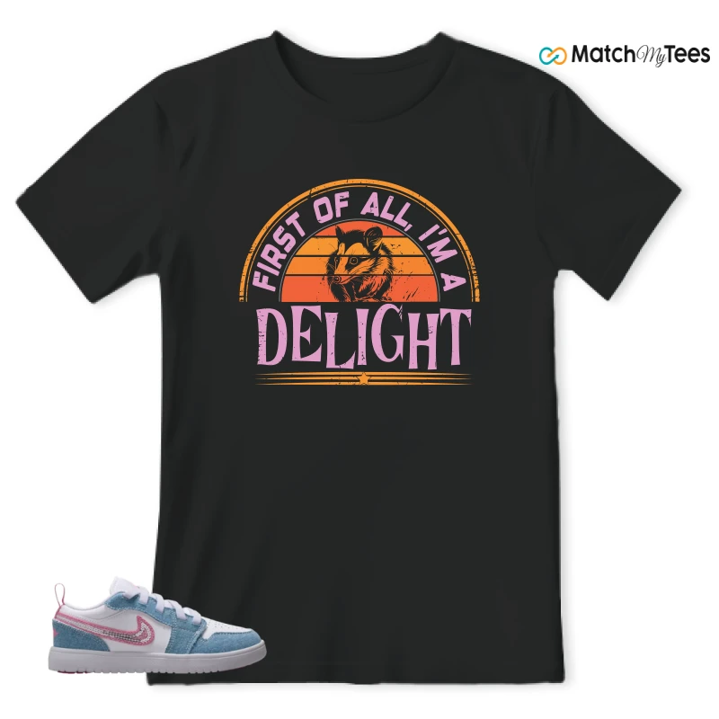 NIKE AIR JORDAN 1 LOW GS DENIM SEQUIN SNEAKER Matching Tees t-shirt
