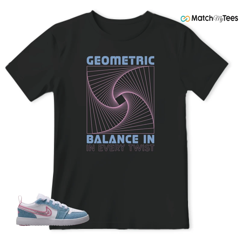 NIKE AIR JORDAN 1 LOW GS DENIM SEQUIN SNEAKER Matching Tees t-shirt