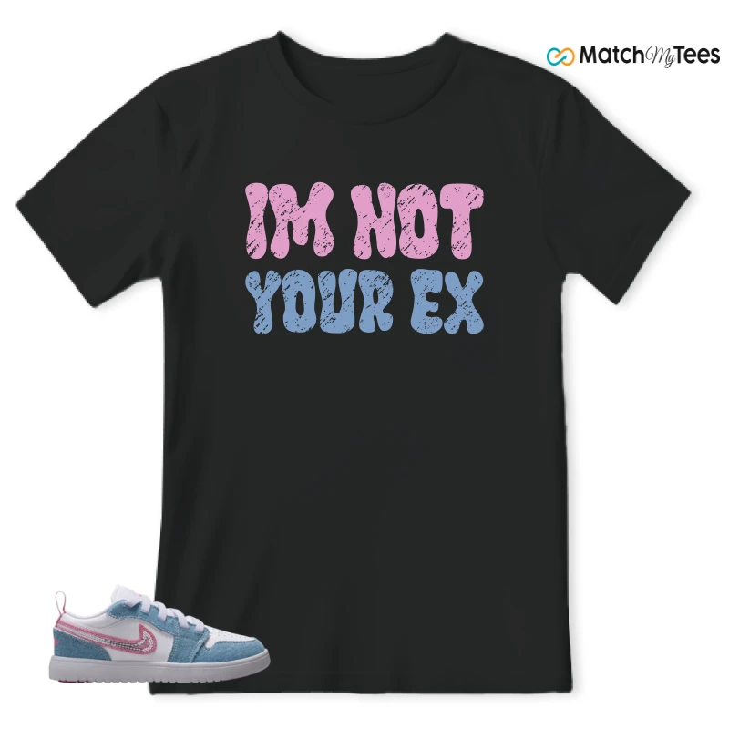 NIKE AIR JORDAN 1 LOW GS DENIM SEQUIN SNEAKER Matching Tees t-shirt