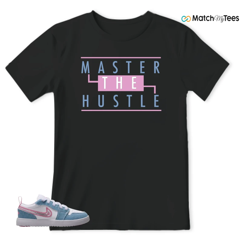 NIKE AIR JORDAN 1 LOW GS DENIM SEQUIN SNEAKER Matching Tees t-shirt