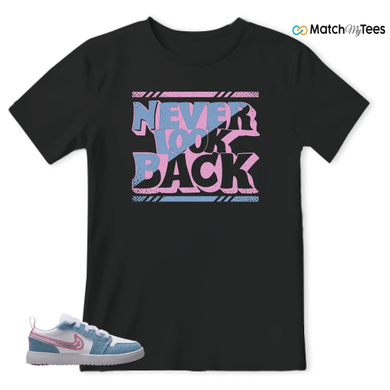 NIKE AIR JORDAN 1 LOW GS DENIM SEQUIN SNEAKER Matching Tees t-shirt