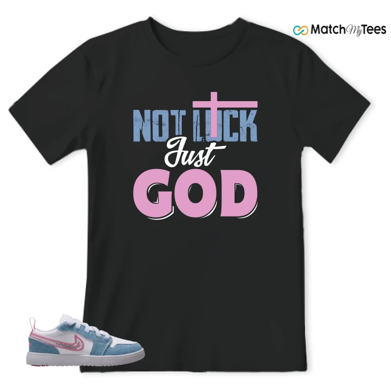 NIKE AIR JORDAN 1 LOW GS DENIM SEQUIN SNEAKER Matching Tees t-shirt