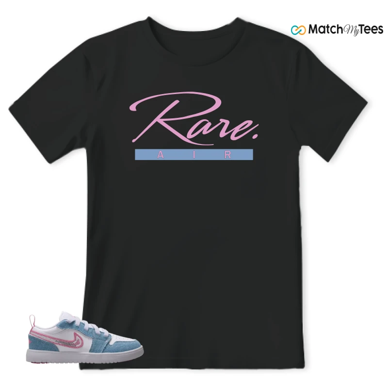 NIKE AIR JORDAN 1 LOW GS DENIM SEQUIN SNEAKER Matching Tees t-shirt