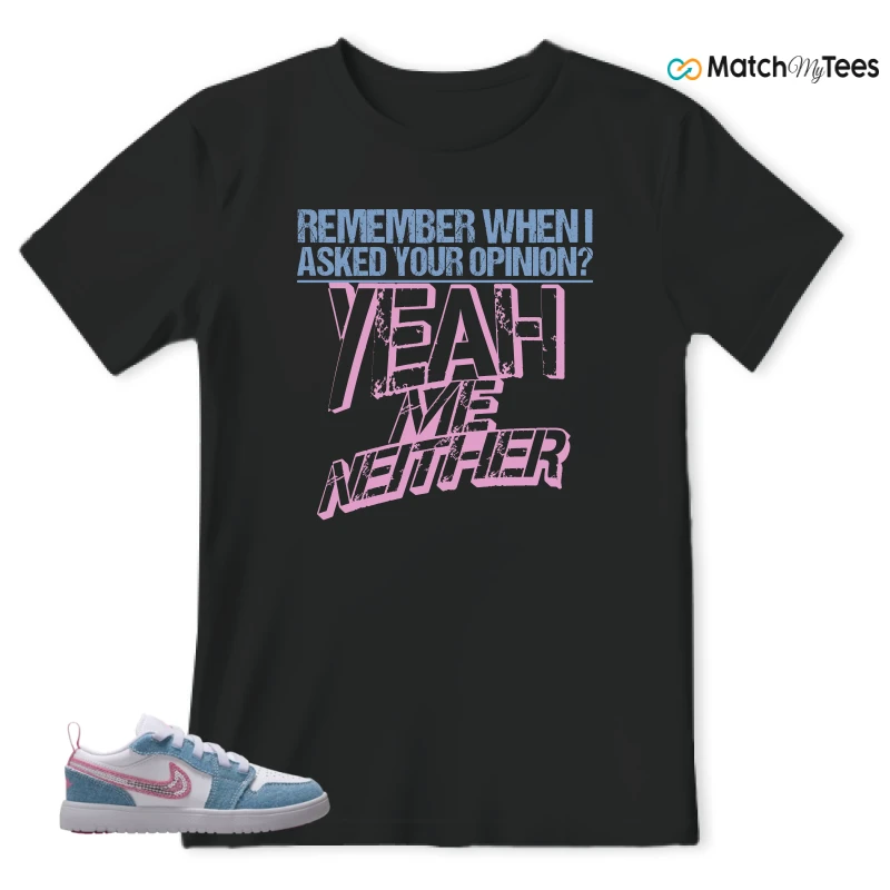 NIKE AIR JORDAN 1 LOW GS DENIM SEQUIN SNEAKER Matching Tees t-shirt