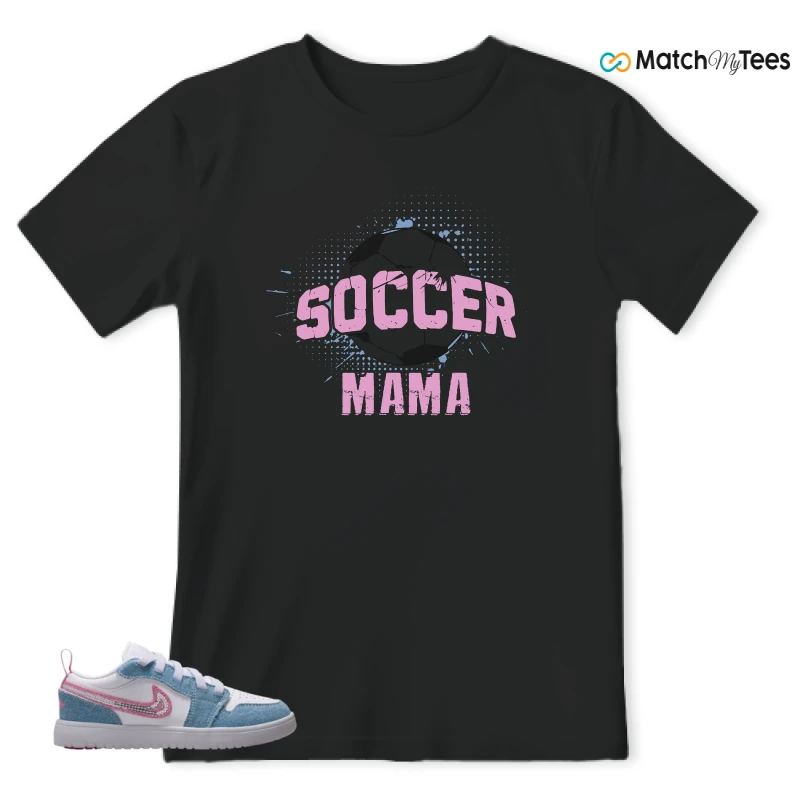 NIKE AIR JORDAN 1 LOW GS DENIM SEQUIN SNEAKER Matching Tees t-shirt