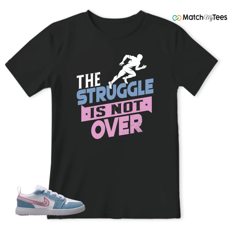NIKE AIR JORDAN 1 LOW GS DENIM SEQUIN SNEAKER Matching Tees t-shirt