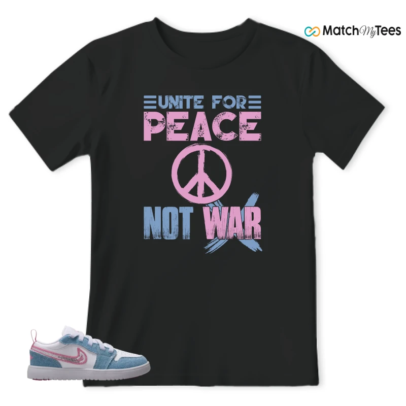 NIKE AIR JORDAN 1 LOW GS DENIM SEQUIN SNEAKER Matching Tees t-shirt