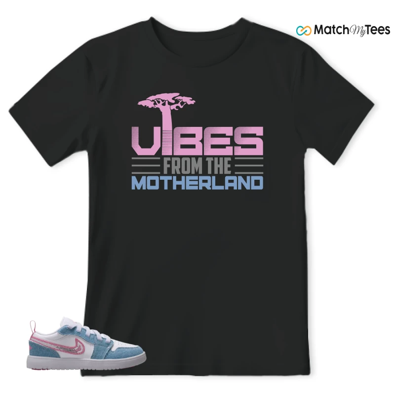 NIKE AIR JORDAN 1 LOW GS DENIM SEQUIN SNEAKER Matching Tees t-shirt