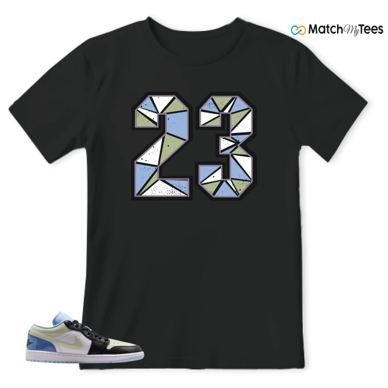 NIKE AIR JORDAN 1 LOW MISMATCHED PATENT SNEAKER Matching Tees t-shirt