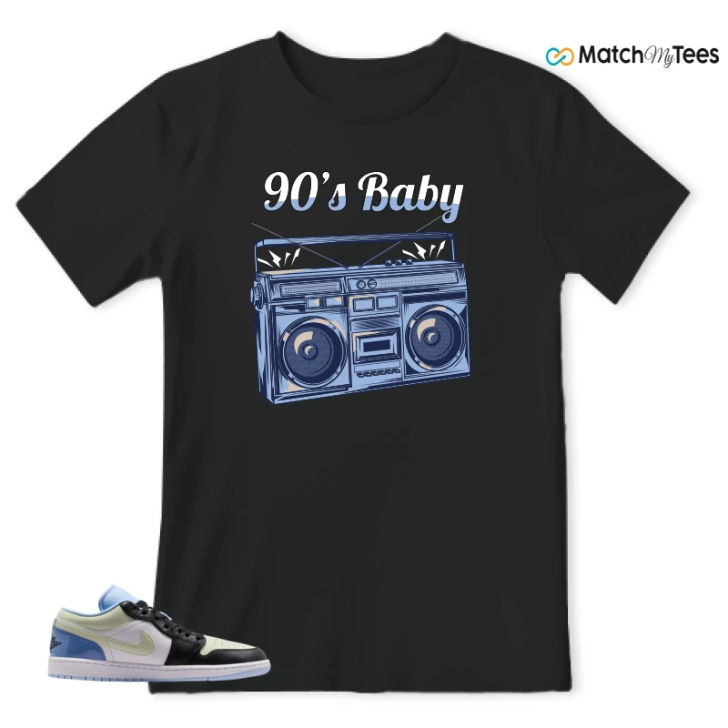 NIKE AIR JORDAN 1 LOW MISMATCHED PATENT SNEAKER Matching Tees t-shirt