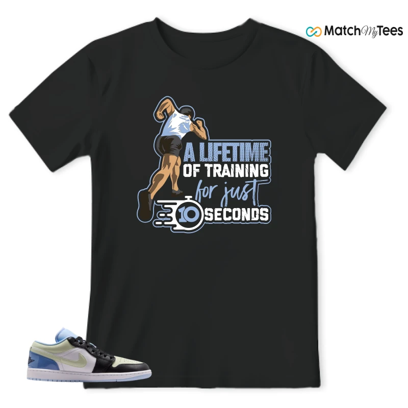 NIKE AIR JORDAN 1 LOW MISMATCHED PATENT SNEAKER Matching Tees t-shirt