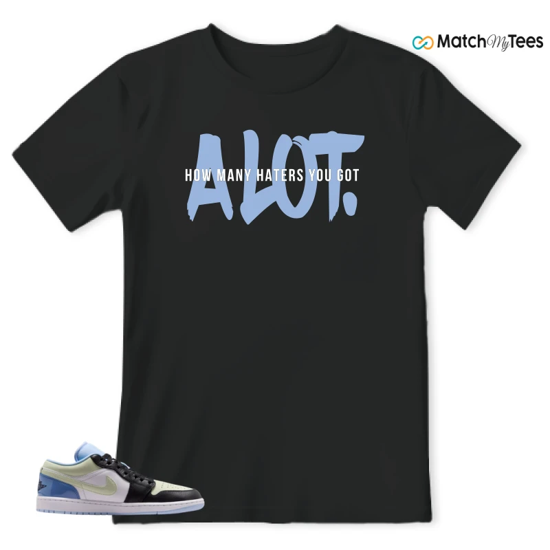 NIKE AIR JORDAN 1 LOW MISMATCHED PATENT SNEAKER Matching Tees t-shirt