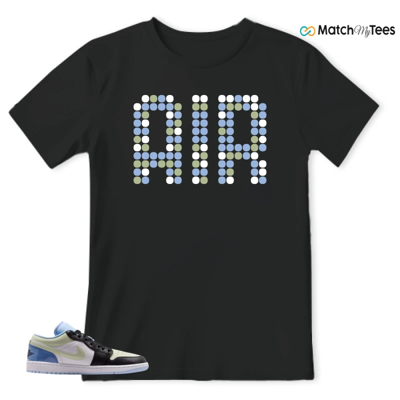 NIKE AIR JORDAN 1 LOW MISMATCHED PATENT SNEAKER Matching Tees t-shirt