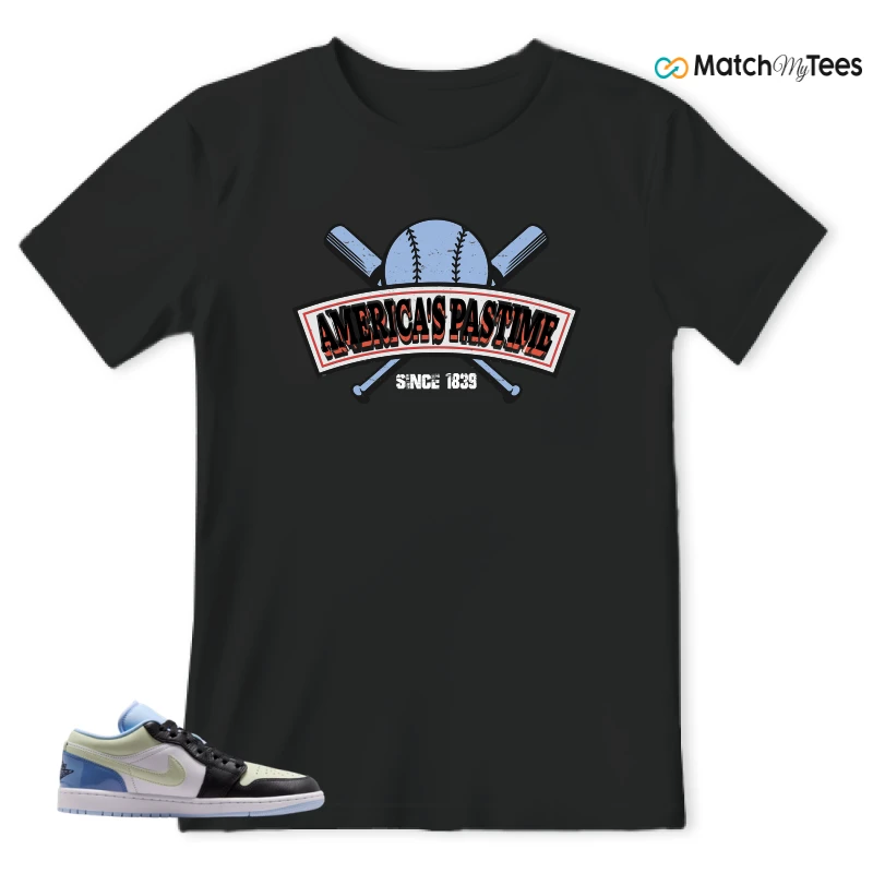 NIKE AIR JORDAN 1 LOW MISMATCHED PATENT SNEAKER Matching Tees t-shirt