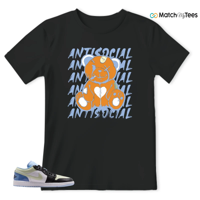 NIKE AIR JORDAN 1 LOW MISMATCHED PATENT SNEAKER Matching Tees t-shirt