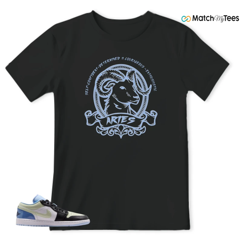 NIKE AIR JORDAN 1 LOW MISMATCHED PATENT SNEAKER Matching Tees t-shirt