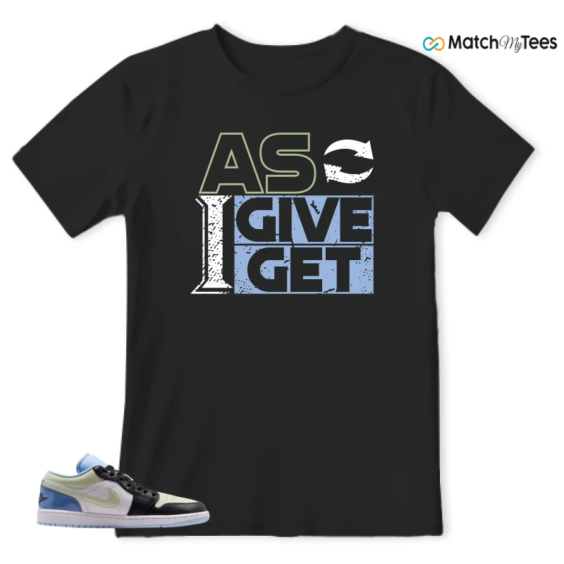 NIKE AIR JORDAN 1 LOW MISMATCHED PATENT SNEAKER Matching Tees t-shirt