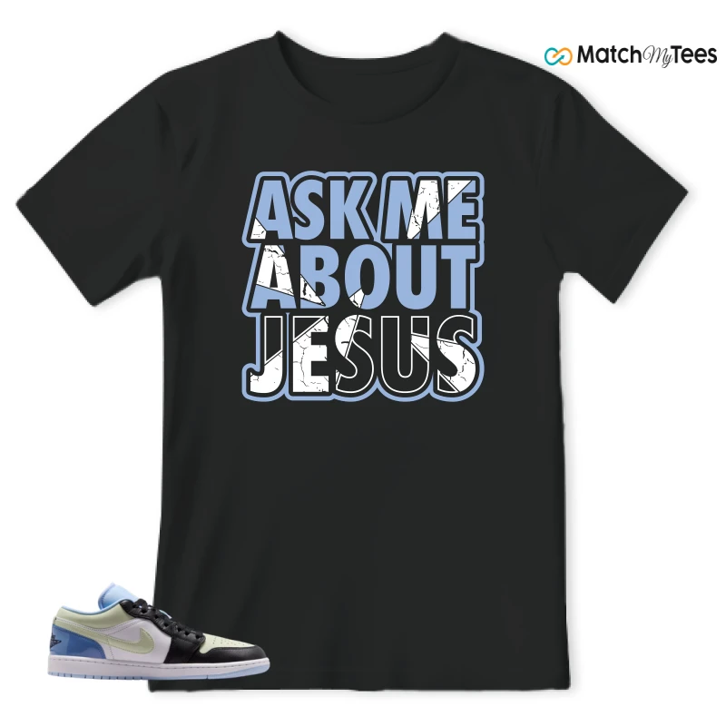NIKE AIR JORDAN 1 LOW MISMATCHED PATENT SNEAKER Matching Tees t-shirt