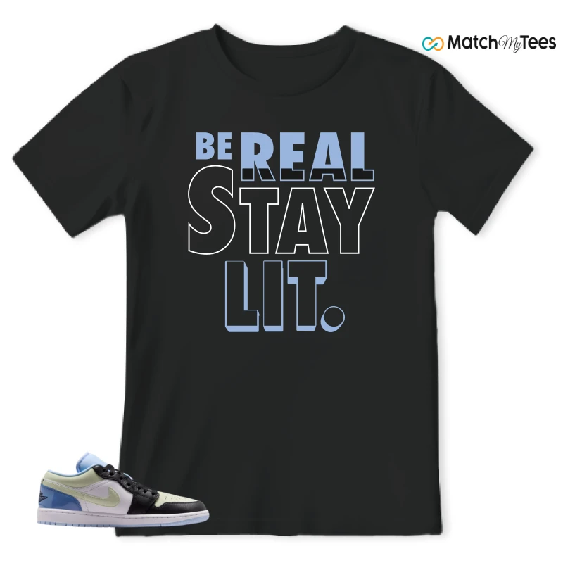 NIKE AIR JORDAN 1 LOW MISMATCHED PATENT SNEAKER Matching Tees t-shirt