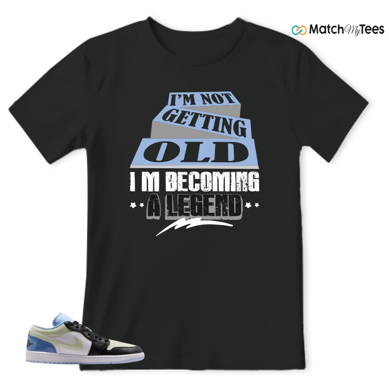 NIKE AIR JORDAN 1 LOW MISMATCHED PATENT SNEAKER Matching Tees t-shirt