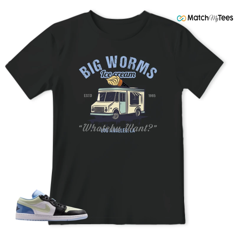 NIKE AIR JORDAN 1 LOW MISMATCHED PATENT SNEAKER Matching Tees t-shirt
