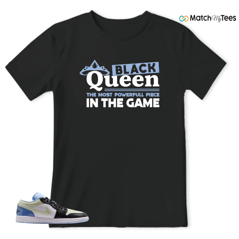 NIKE AIR JORDAN 1 LOW MISMATCHED PATENT SNEAKER Matching Tees t-shirt