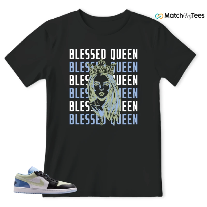 NIKE AIR JORDAN 1 LOW MISMATCHED PATENT SNEAKER Matching Tees t-shirt