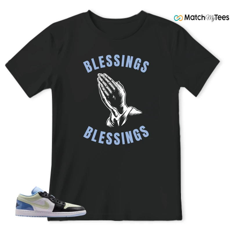 NIKE AIR JORDAN 1 LOW MISMATCHED PATENT SNEAKER Matching Tees t-shirt