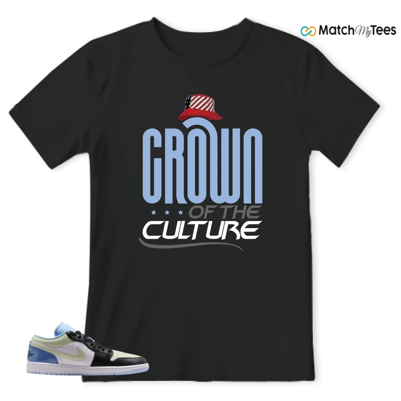 NIKE AIR JORDAN 1 LOW MISMATCHED PATENT SNEAKER Matching Tees t-shirt