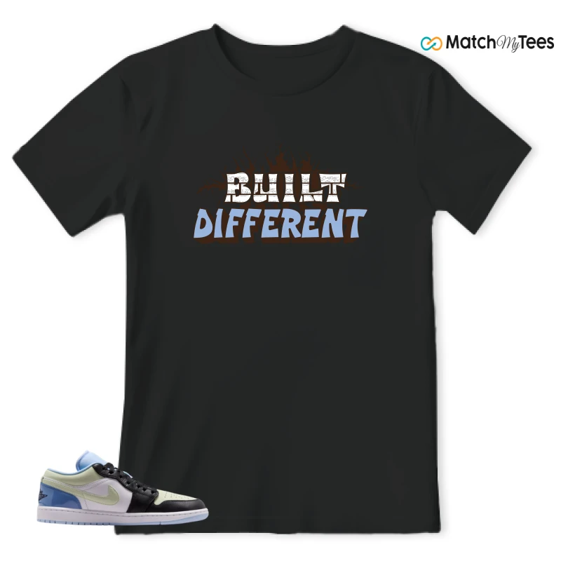 NIKE AIR JORDAN 1 LOW MISMATCHED PATENT SNEAKER Matching Tees t-shirt
