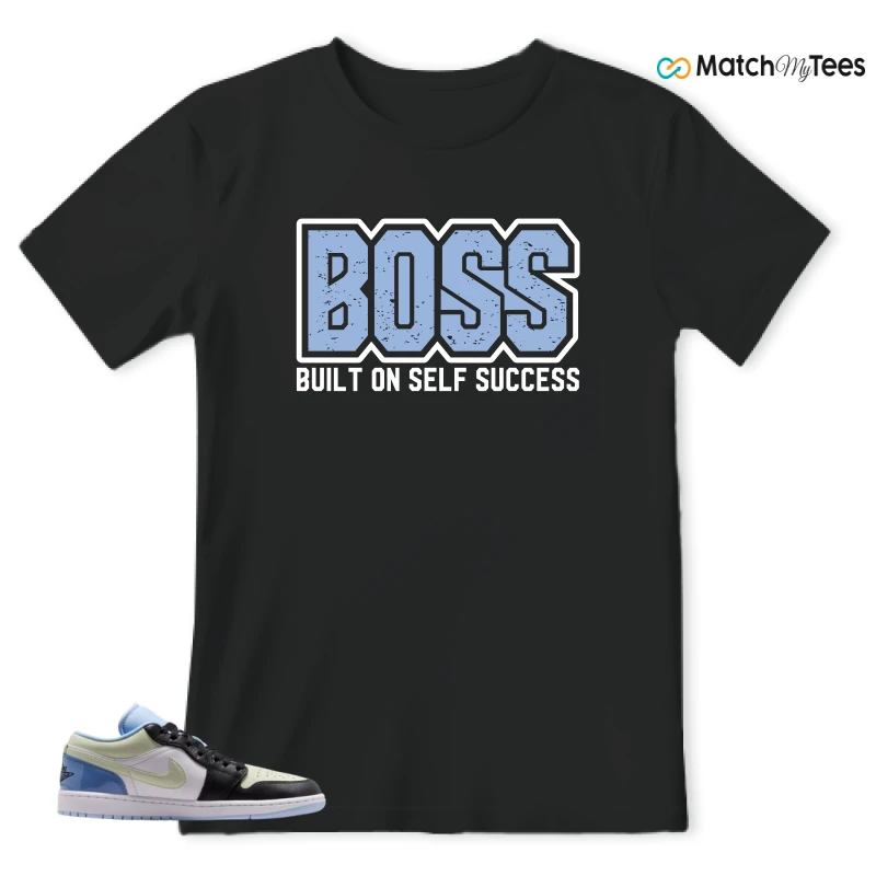 NIKE AIR JORDAN 1 LOW MISMATCHED PATENT SNEAKER Matching Tees t-shirt