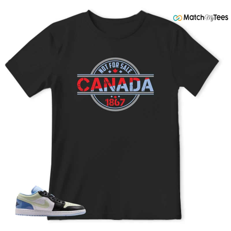 NIKE AIR JORDAN 1 LOW MISMATCHED PATENT SNEAKER Matching Tees t-shirt