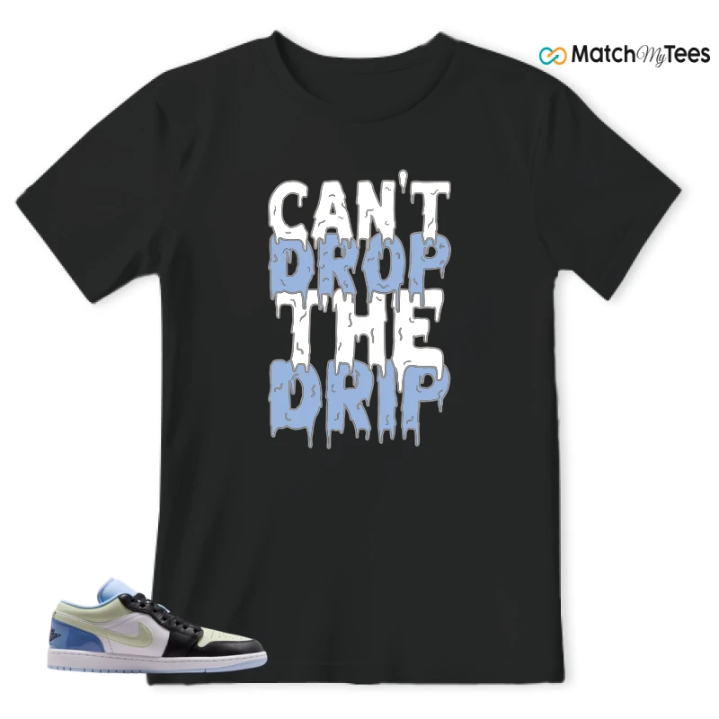 NIKE AIR JORDAN 1 LOW MISMATCHED PATENT SNEAKER Matching Tees t-shirt