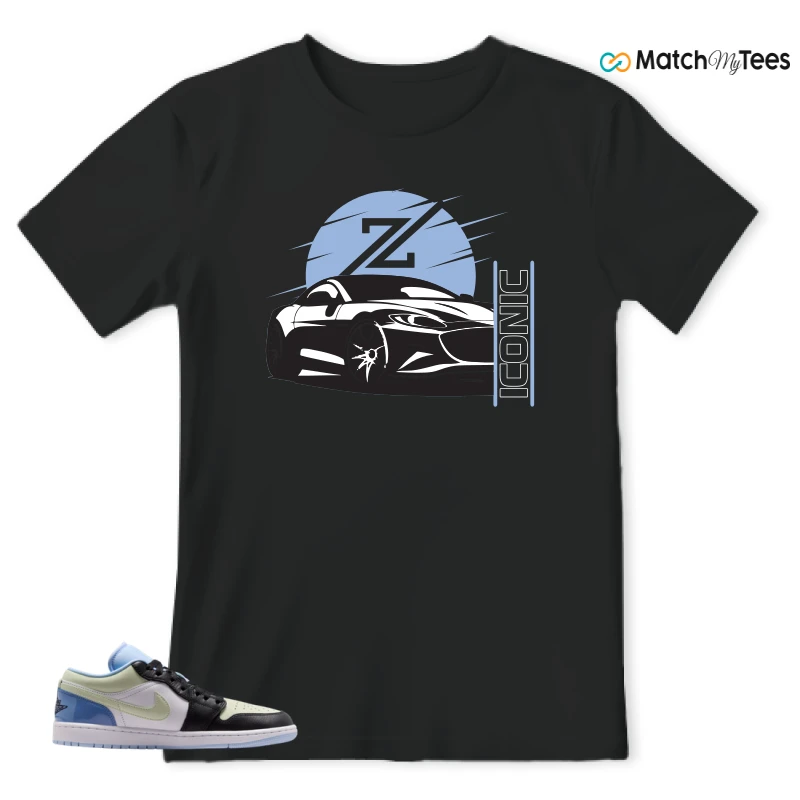 NIKE AIR JORDAN 1 LOW MISMATCHED PATENT SNEAKER Matching Tees t-shirt