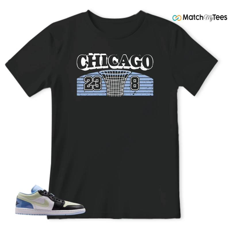 NIKE AIR JORDAN 1 LOW MISMATCHED PATENT SNEAKER Matching Tees t-shirt